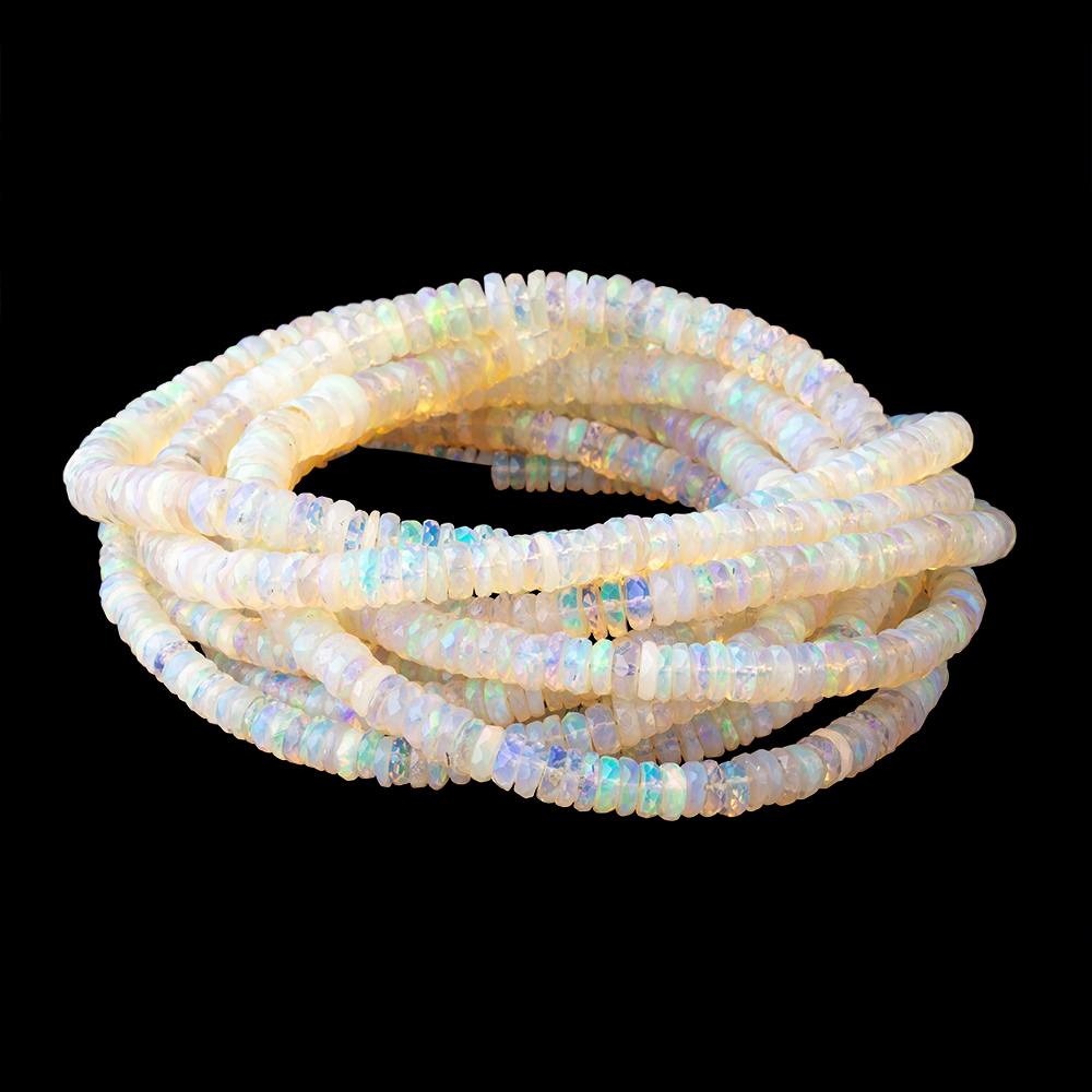 3.5-6mm Ethiopian Opal Faceted Heshi Beads 17 inch 245 pieces AAA - Beadsofcambay.com