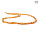 3.5-6mm Mandarin Garnet plain rondelle beads 18 inch 190 pieces 1mm large hole AA - Beadsofcambay.com