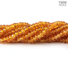 3.5-6mm Mandarin Garnet plain rondelle beads 18 inch 190 pieces 1mm large hole AA - Beadsofcambay.com