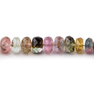 3.5-6mm Multi Color Tourmaline Faceted Rondelle Beads 16 inch 138 pieces - Beadsofcambay.com