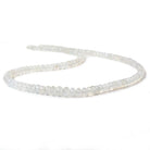 3.5-7.5mm Aqua Green Chalcedony faceted rondelles 18 inches 135 beads A - Beadsofcambay.com