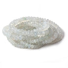 3.5-7.5mm Aqua Green Chalcedony faceted rondelles 18 inches 135 beads A - Beadsofcambay.com