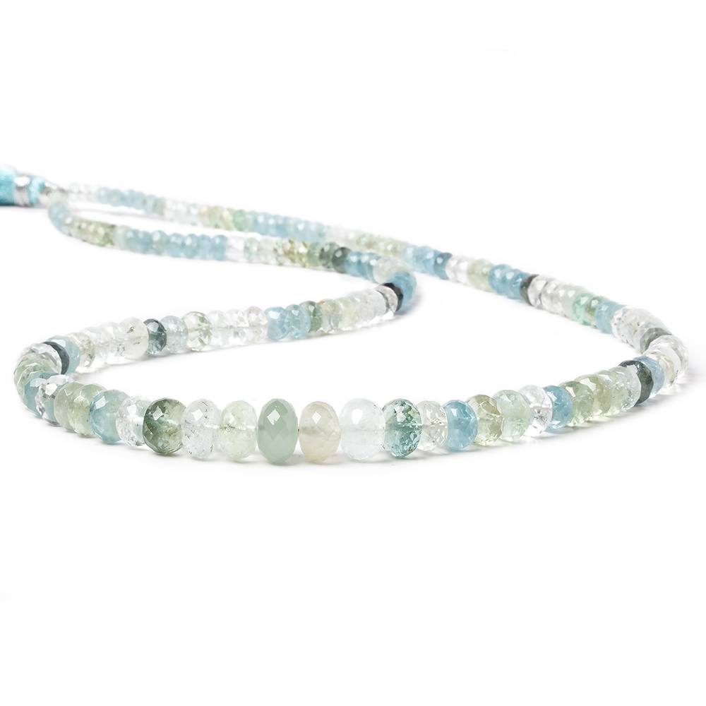 3.5-7.5mm Multi Beryl faceted rondelle beads 18 inch 151 pieces - Beadsofcambay.com