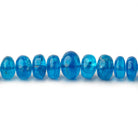 3.5-7.5mm Neon Blue Apatite plain rondelle beads 18 inch 135 pieces AA - Beadsofcambay.com