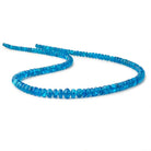 3.5-7.5mm Neon Blue Apatite plain rondelle beads 18 inch 135 pieces AA - Beadsofcambay.com