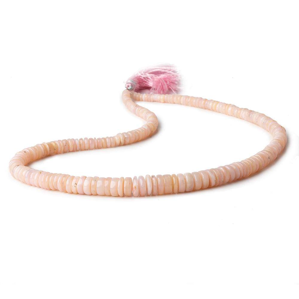 3.5-7.5mm Pink Peruvian Opal Plain Heshi 16 inch 210 Beads A - Beadsofcambay.com