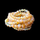 3.5-7mm Golden Ethiopian Opal Plain Round Beads 16 inch 90 pieces AA - Beadsofcambay.com