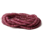 3.5-7mm Ruby plain heshi beads 17.5 inch 225 pieces - Beadsofcambay.com