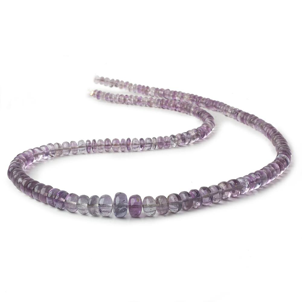3.5-7mm Shaded Purple Fluorite plain rondelle beads 18 inch 160 pieces - Beadsofcambay.com
