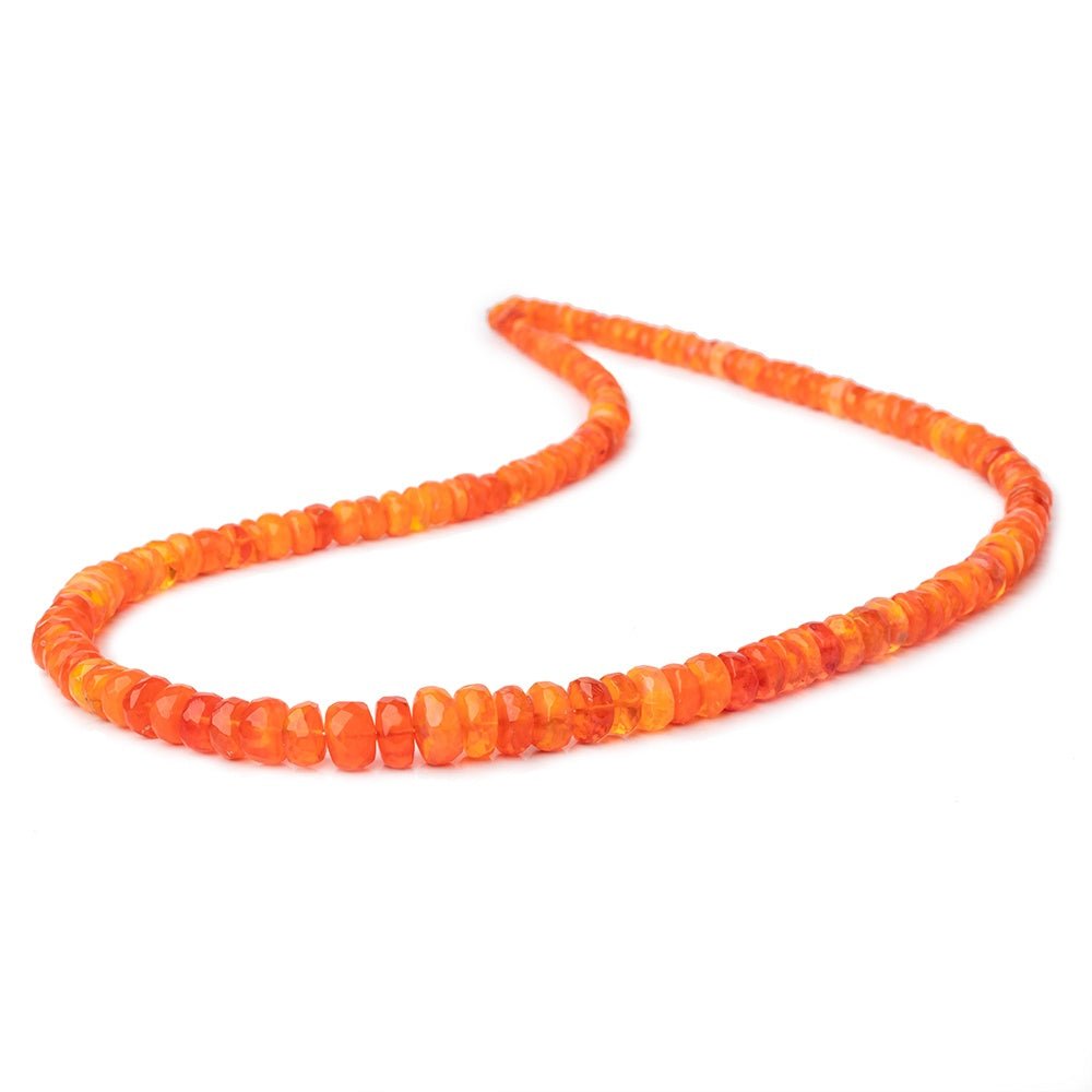 3.5-7mm Tangerine Ethiopian Opal Faceted Rondelle Beads 16 inch 136 pieces AA - Beadsofcambay.com