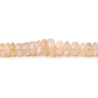 3.5-8.5mm Angel Skin Moonstone Plain Rondelle Beads 18 inch 170 pieces - Beadsofcambay.com