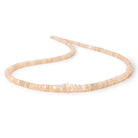 3.5-8.5mm Angel Skin Moonstone Plain Rondelle Beads 18 inch 170 pieces - Beadsofcambay.com