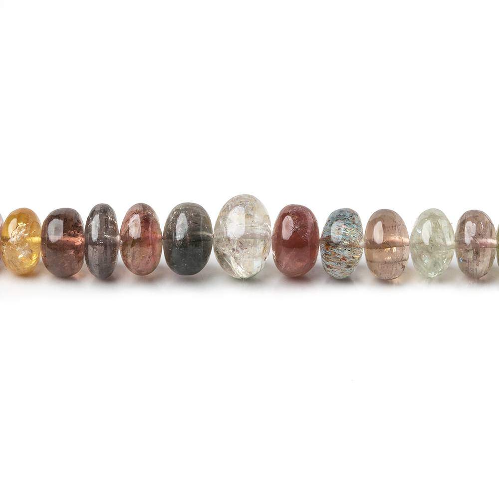 3.5-9mm Multi-Gemstone Plain Rondelle Beads 18 inch 142 pieces - Beadsofcambay.com