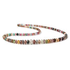 3.5-9mm Multi-Gemstone Plain Rondelle Beads 18 inch 142 pieces - Beadsofcambay.com