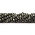 3.5 mm Matte Pyrite Faceted Rondelle 13.25 inch 139 beads - Beadsofcambay.com