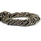 3.5 mm Matte Pyrite Faceted Rondelle 13.25 inch 139 beads - Beadsofcambay.com