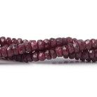 3.5mm - 4mm Ruby Faceted Rondelle 15 inch 180 beads - Beadsofcambay.com