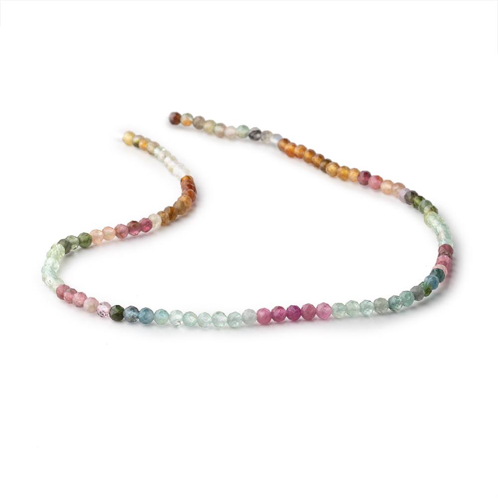 3.5mm Afghani Tourmaline Micro Faceted Round Beads 12.5 inch 100 pieces - Beadsofcambay.com
