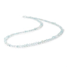 3.5mm Aquamarine Plain Coin Beads 16 inch 114 pieces - Beadsofcambay.com