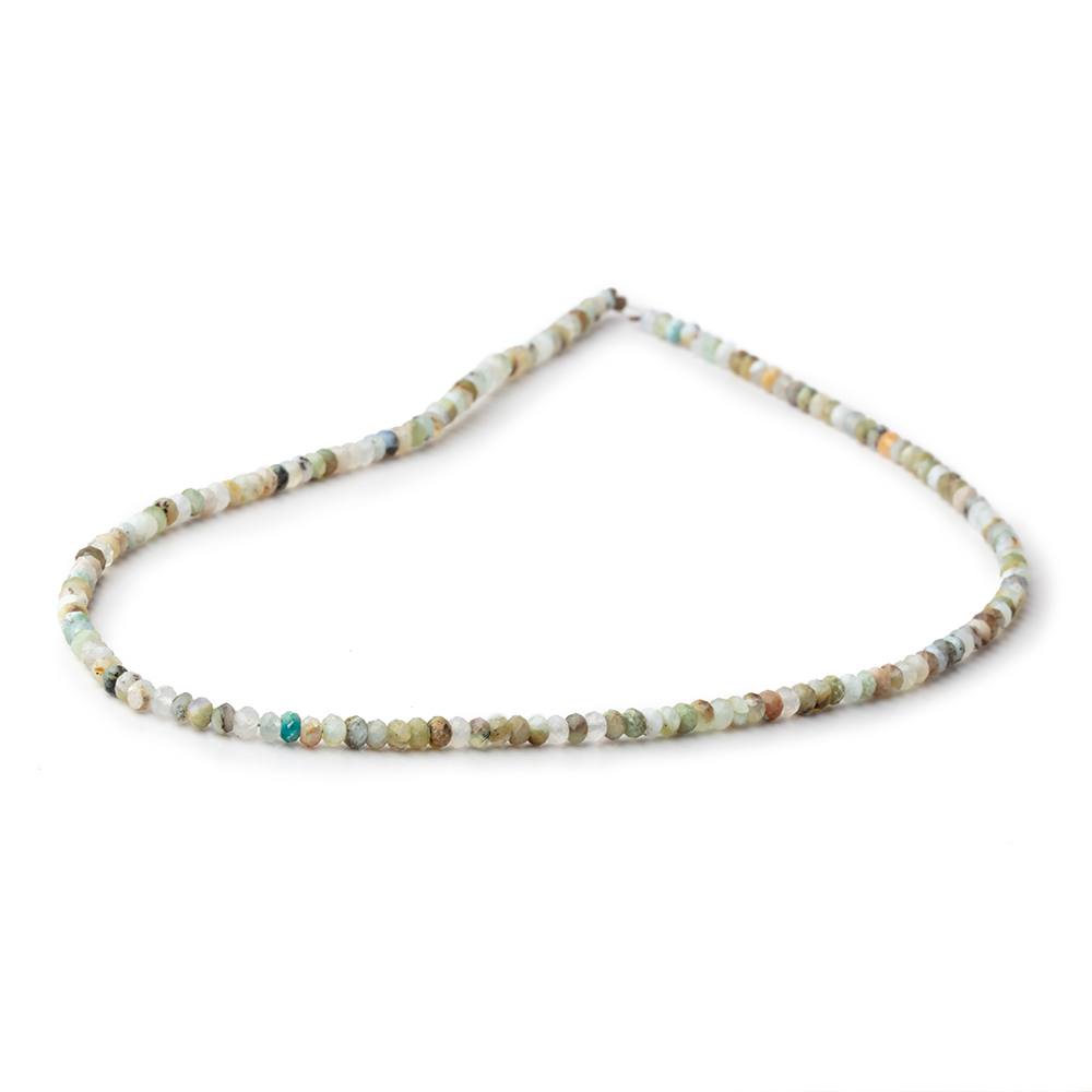 3.5mm Blue Peruvian Opal Micro Faceted Rondelle Beads 15.75 inch 168 pieces AA - Beadsofcambay.com