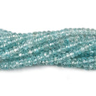 3.5mm Blue Zircon faceted rondelle beads 16 inch 195 pieces AA - Beadsofcambay.com