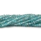 3.5mm Blue Zircon faceted rondelle beads 16 inch 220 pieces A - Beadsofcambay.com