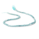3.5mm Blue Zircon Micro Faceted Rondelle Beads 13 inch 112 pieces AA - Beadsofcambay.com