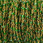 3.5mm Chrome Tourmaline faceted rondelle Vermeil Chain by the foot - Beadsofcambay.com