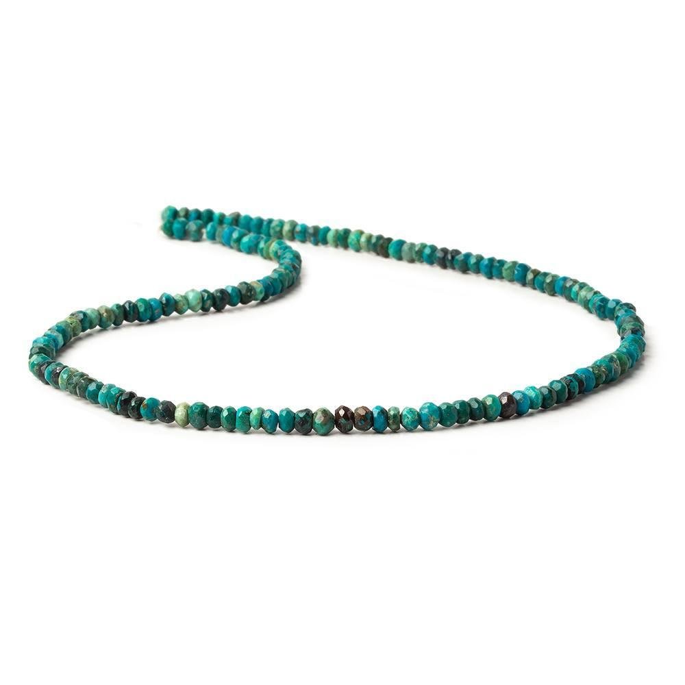 3.5mm Chrysocolla Faceted Rondelle Beads 13 inch 105 pieces - Beadsofcambay.com
