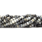 3.5mm Dendritic Opal faceted rondelles 13.5 inches 121 beads - Beadsofcambay.com