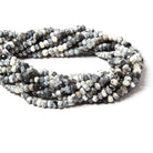 3.5mm Dendritic Opal faceted rondelles 13.5 inches 121 beads - Beadsofcambay.com