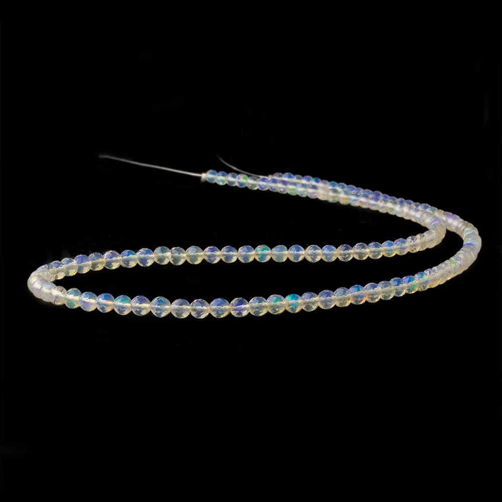 3.5mm Ethiopian Opal micro faceted round beads 17 inch 123 pieces AAA - Beadsofcambay.com