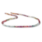 3.5mm Fancy Sapphire faceted rondelle 14 inches 171 Beads - Beadsofcambay.com