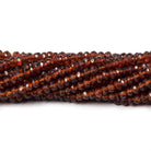 3.5mm Hessonite Garnet faceted rondelle beads 13 inch 135 pieces - Beadsofcambay.com