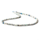 3.5mm K2 Azurite Granite "K2 Jasper" micro faceted rounds 12.5 inch 97 beads - Beadsofcambay.com