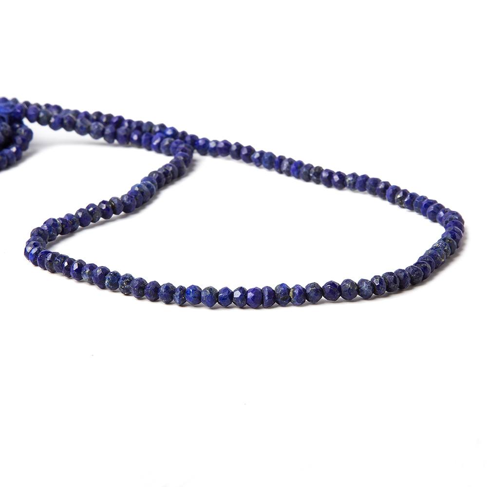 3.5mm Lapis Lazuli Faceted Rondelle Beads 13 inch 116 pieces - Beadsofcambay.com