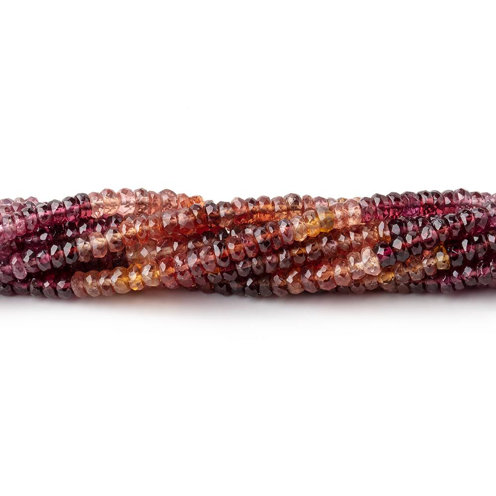 3.5mm Multi Color Spinel Faceted Rondelle Beads 15.5 inch 215 pieces AAA - Beadsofcambay.com