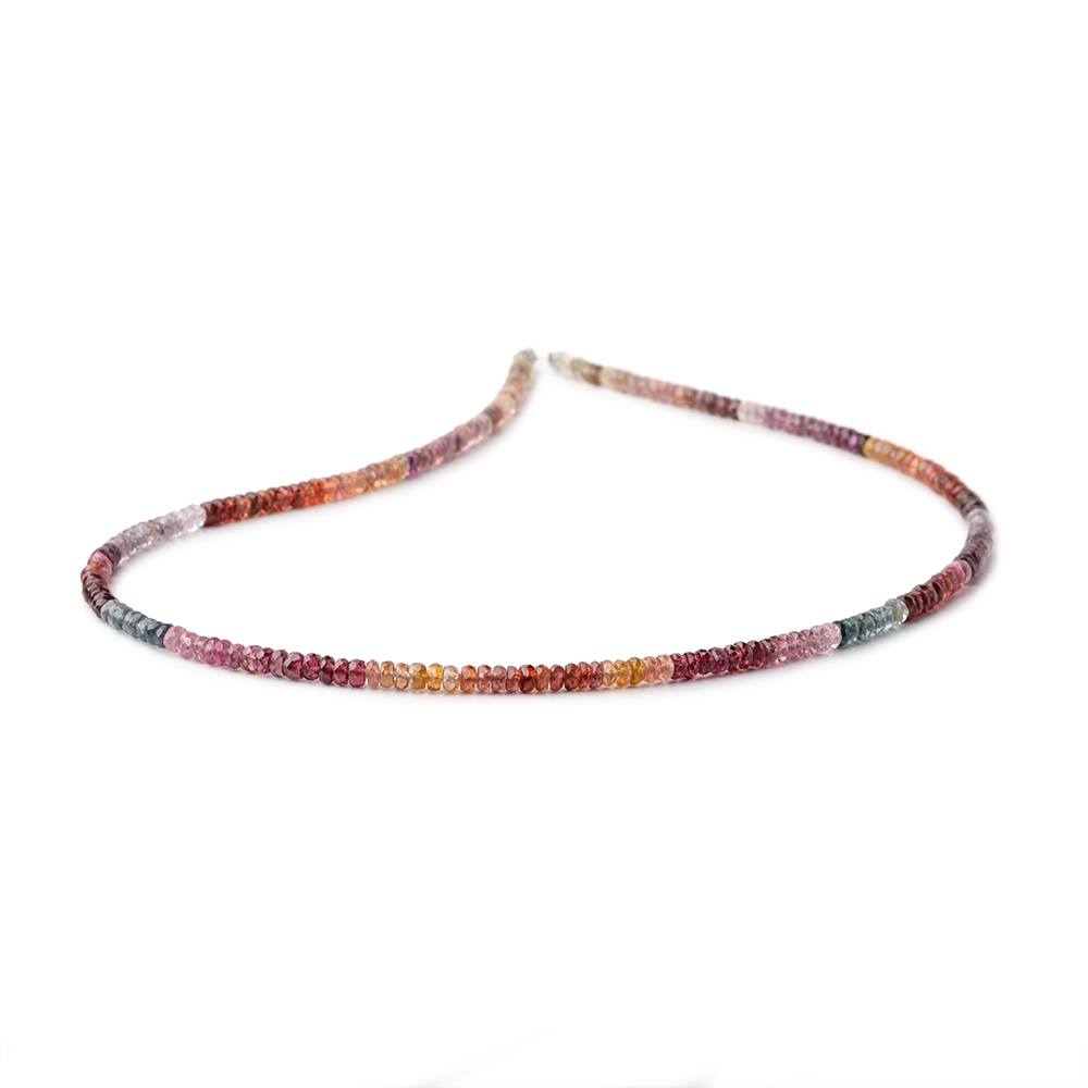 3.5mm Multi Color Spinel Faceted Rondelle Beads 15.5 inch 215 pieces AAA - Beadsofcambay.com