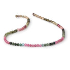 3.5mm Multi Color Tourmaline Micro Faceted Round Beads 12.25 inch 98 pieces - Beadsofcambay.com