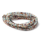 3.5mm Multi Color Zircon Faceted Rondelle Beads 16 inch 230 pieces - Beadsofcambay.com
