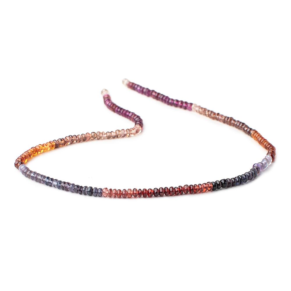 3.5mm Multi Gemstone Plain Rondelle Beads 13.5 inch 150 pieces - Beadsofcambay.com