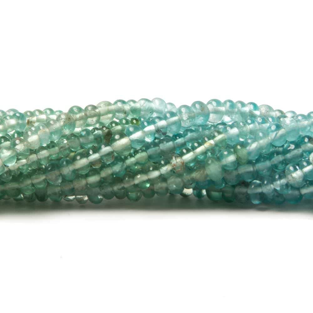 3.5mm Multi-tonal Apatite plain rondelle beads 13.5 inch 195 pieces - Beadsofcambay.com