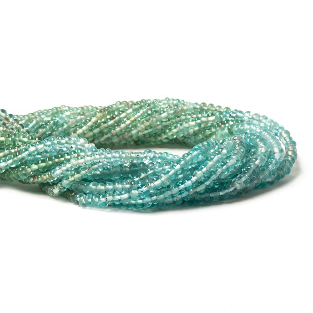 3.5mm Multi-tonal Apatite plain rondelle beads 13.5 inch 195 pieces - Beadsofcambay.com