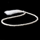 3.5mm Mystic White Quartz Faceted Rondelles 13 inch 128 pieces - Beadsofcambay.com
