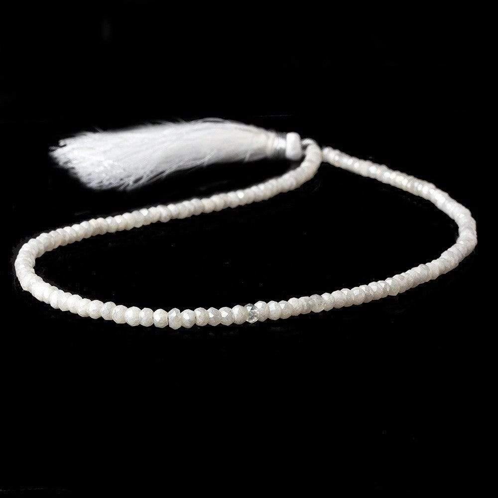 3.5mm Mystic White Quartz Faceted Rondelles 13 inch 128 pieces - Beadsofcambay.com
