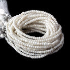 3.5mm Mystic White Quartz Faceted Rondelles 13 inch 128 pieces - Beadsofcambay.com