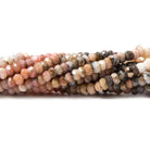3.5mm Pink Peruvian Opal Beads Faceted Rondelle - Beadsofcambay.com