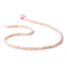 3.5mm Pink Peruvian Opal Faceted Rondelle Beads 13 inch 126 pieces - Beadsofcambay.com