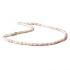 3.5mm Pink Peruvian Opal Faceted Rondelle Beads 14 inch 172 pcs - Beadsofcambay.com
