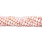 3.5mm Pink Peruvian Opal microfaceted rondelle beads 13 inch 95 pieces - Beadsofcambay.com